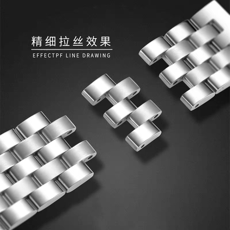 9【AF猎豹】的钢带实心精钢手表带女双按蝴蝶扣表带