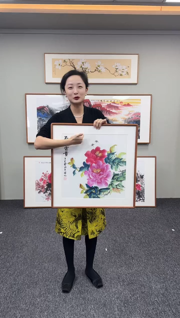国画花开富贵60*60