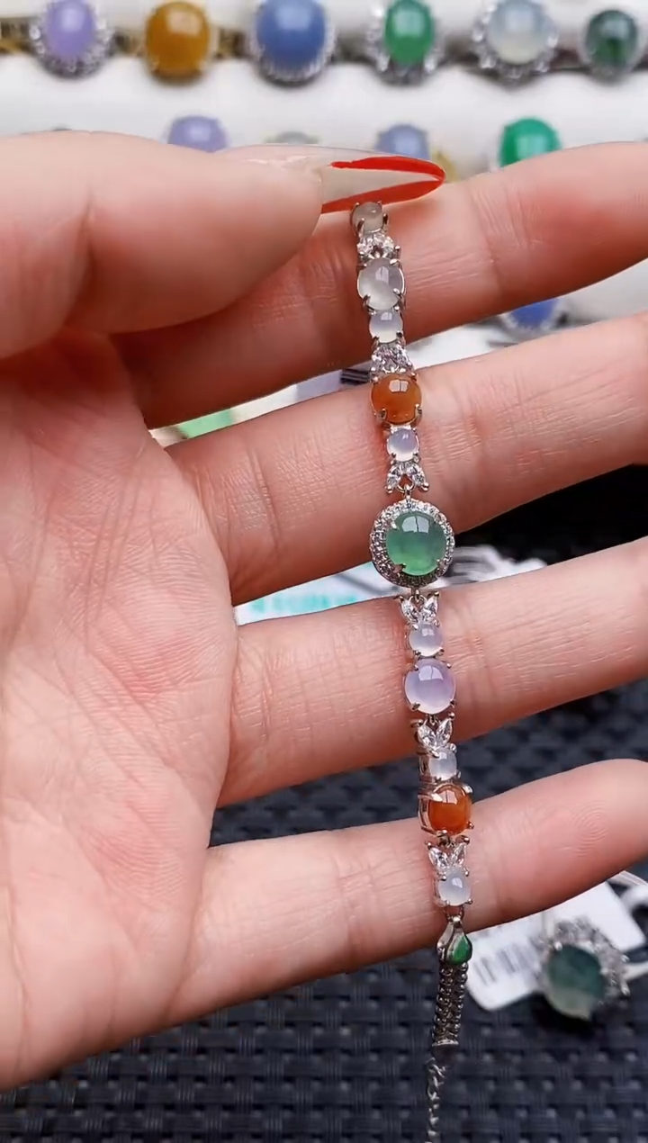 银S925镶嵌戒指翡翠6286