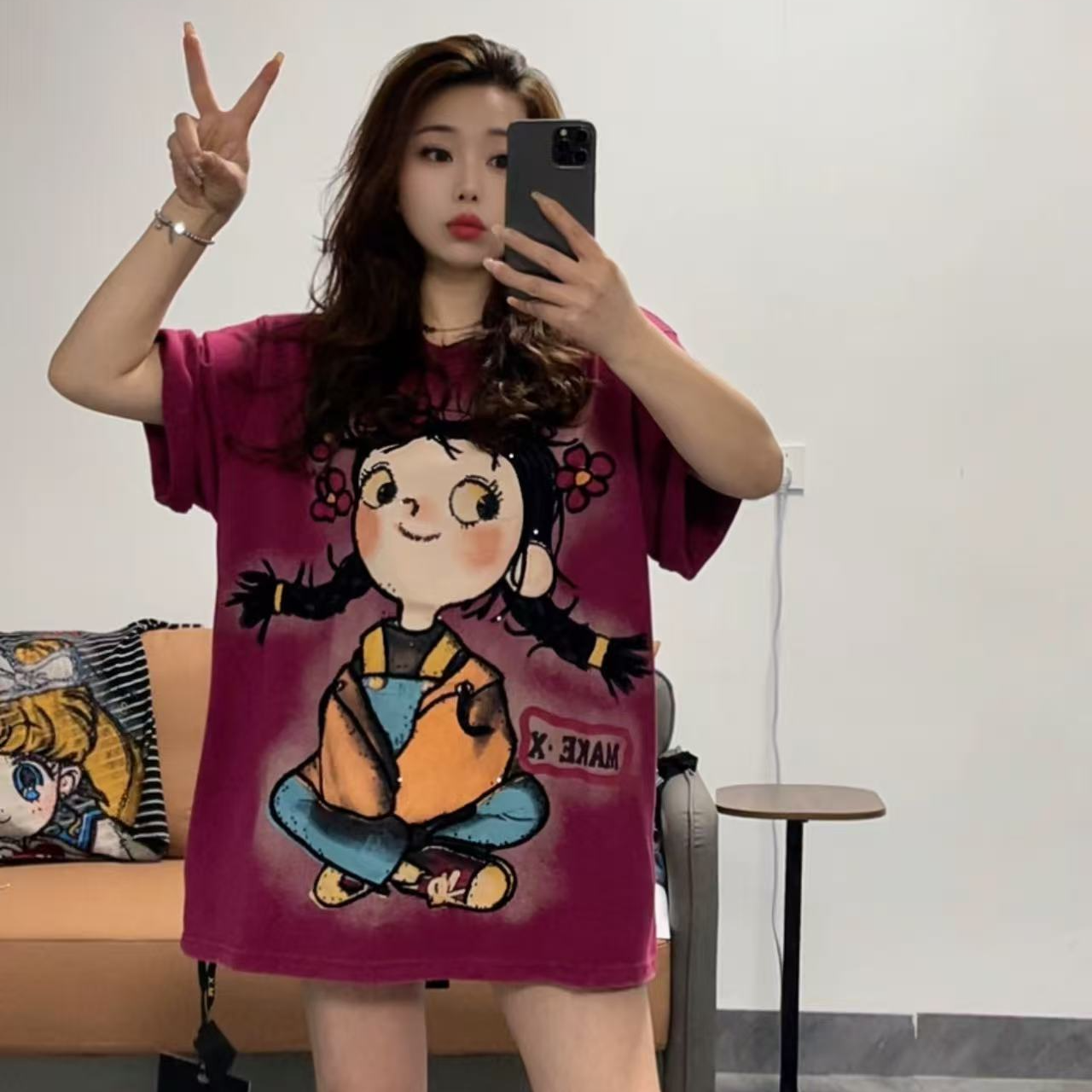 12875小景推荐-欧版重工亮片小女孩个性短袖-37905