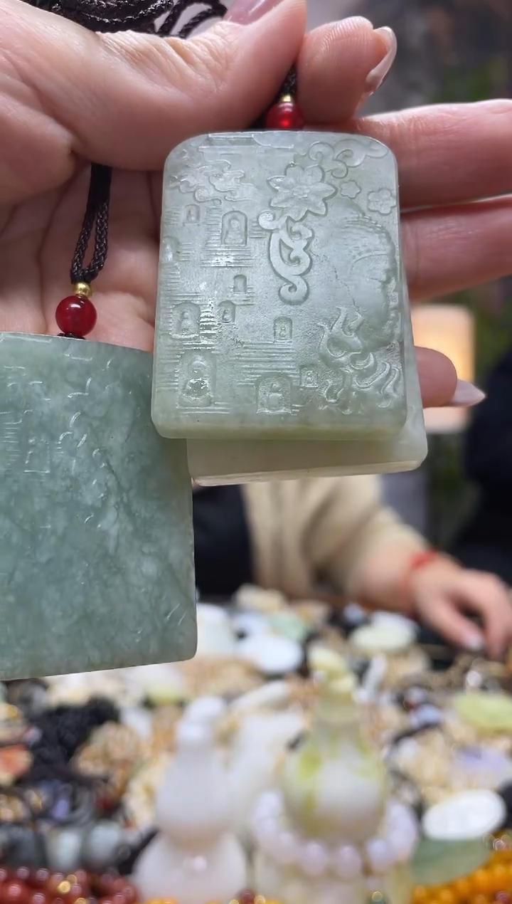 未镶嵌岫玉吊坠多样性发货拍一发一