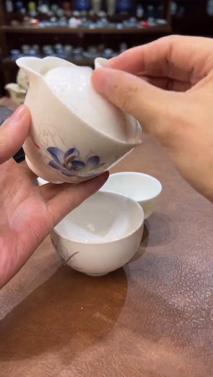 真的很便宜超好看会开片的旅行茶具