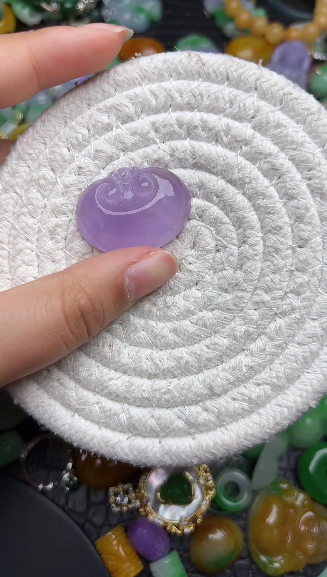 颈饰未镶嵌翡翠缅甸翡翠吊坠