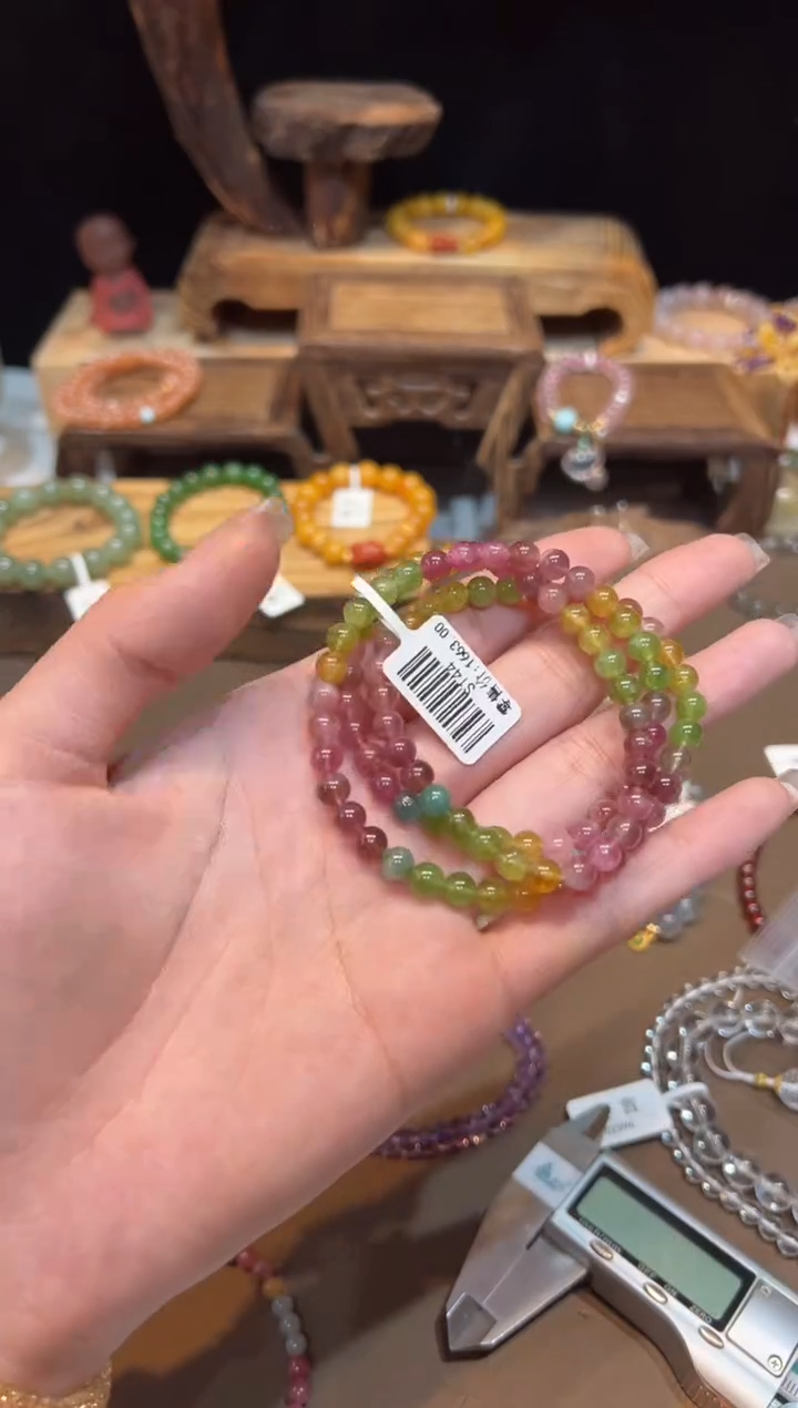 【闪购商品】碧玺手链未镶嵌5mm+手饰@@S144