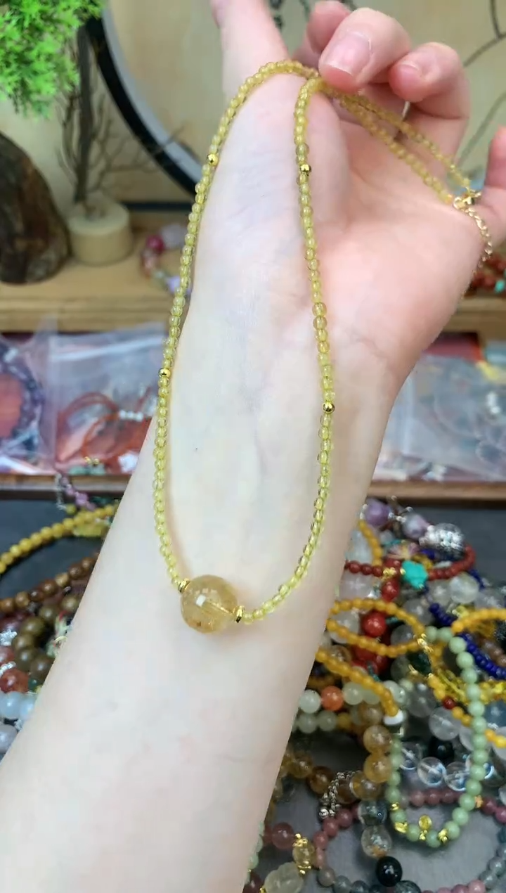 【闪购商品】黄晶颈饰未镶嵌424手串