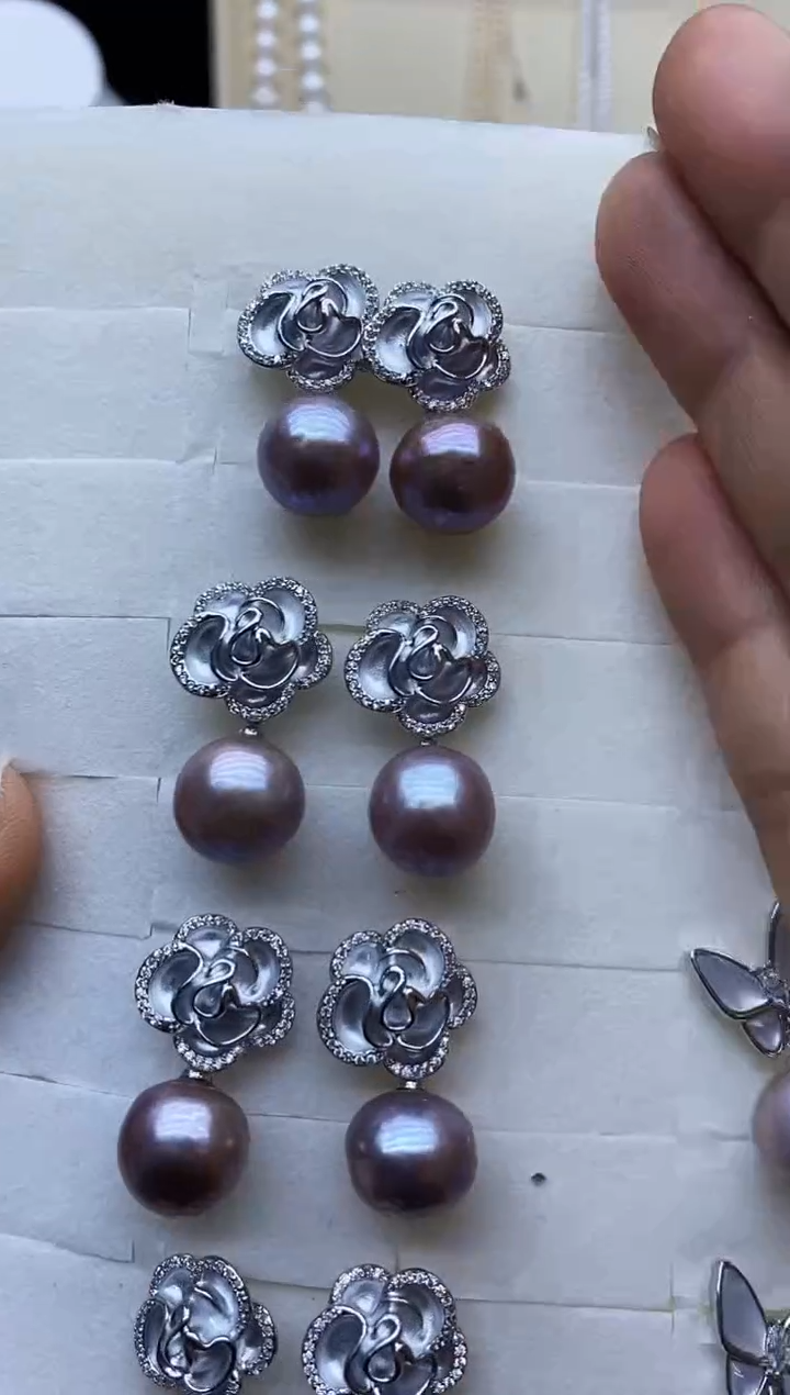 未镶嵌耳饰淡水珍珠耳环多样性发其一