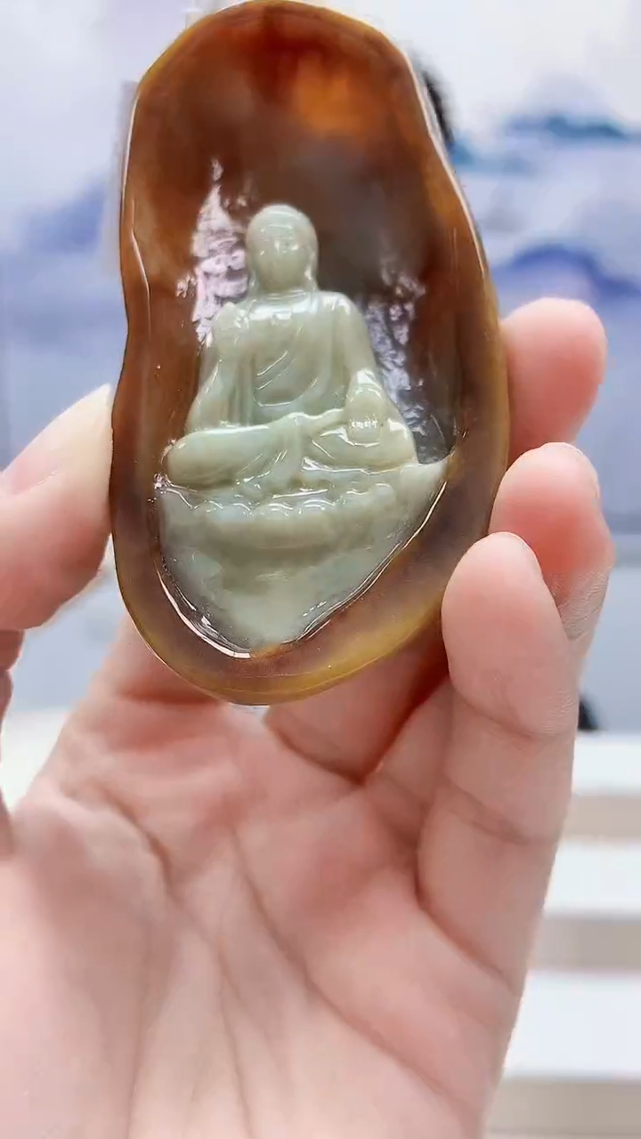 未镶嵌定制翡翠1502lr-毛货挂件79