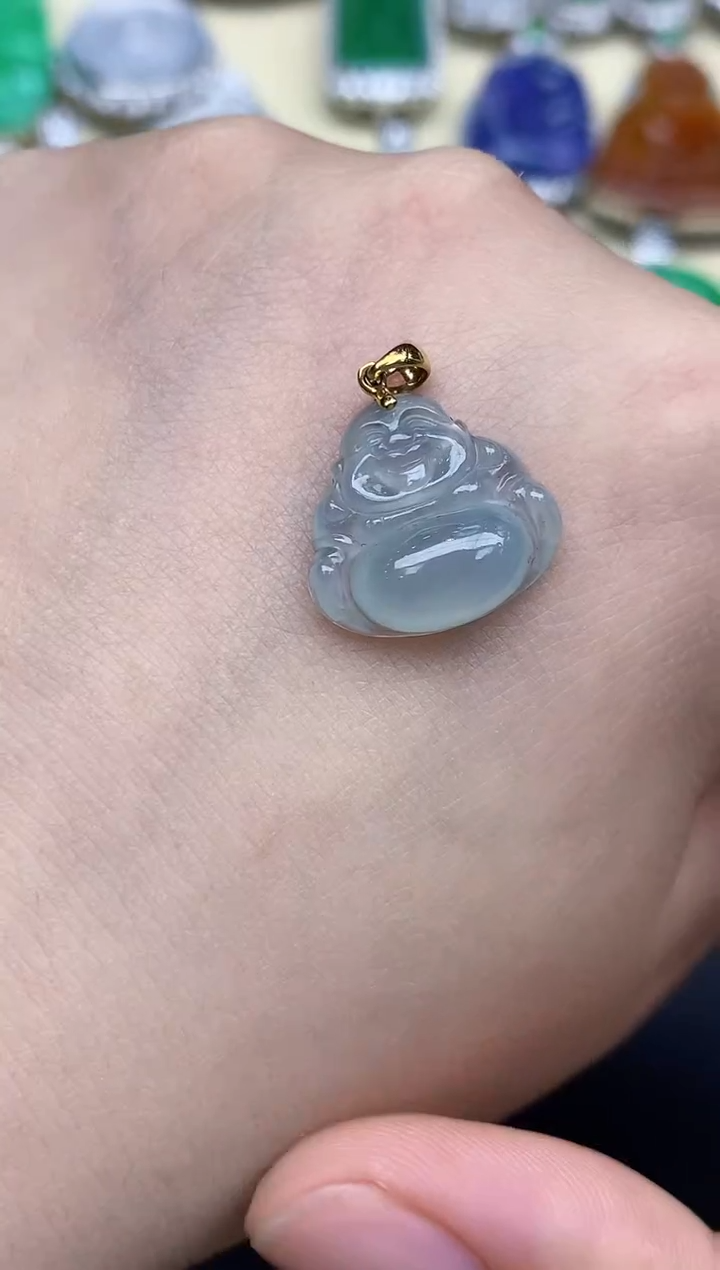 颈饰18K金镶嵌翡翠138-中国好珍宝