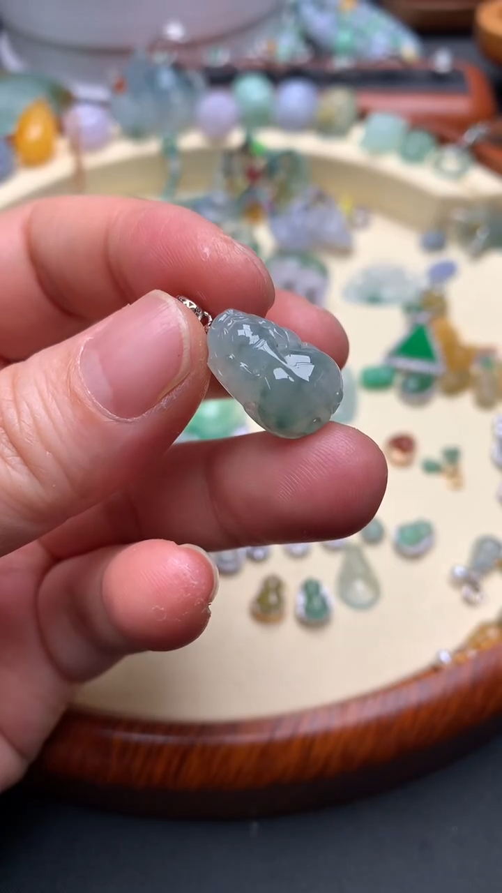 【闪购商品】翡翠颈饰银S925镶嵌翡翠镶嵌貔貅