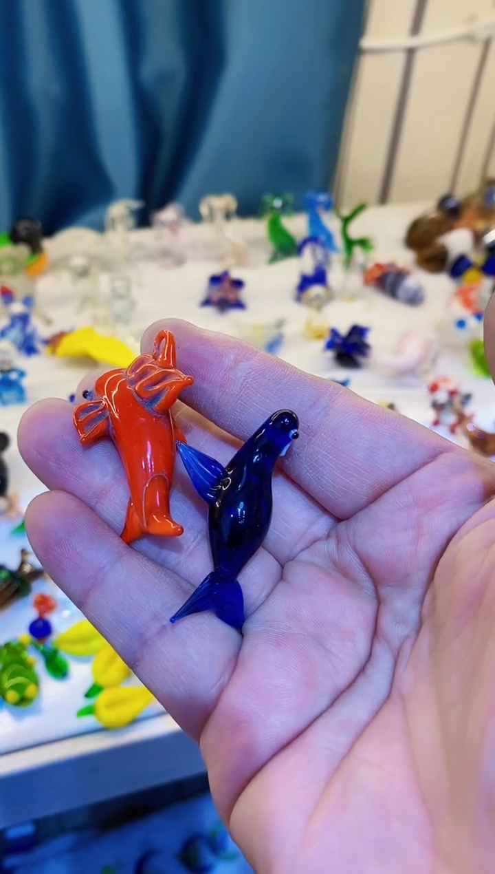 【闪购商品】琉璃手工艺品海豚+海狮