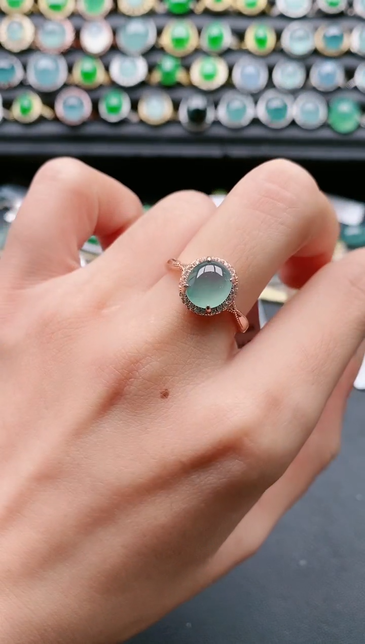 【闪购商品】翡翠戒指银S925镶嵌111111