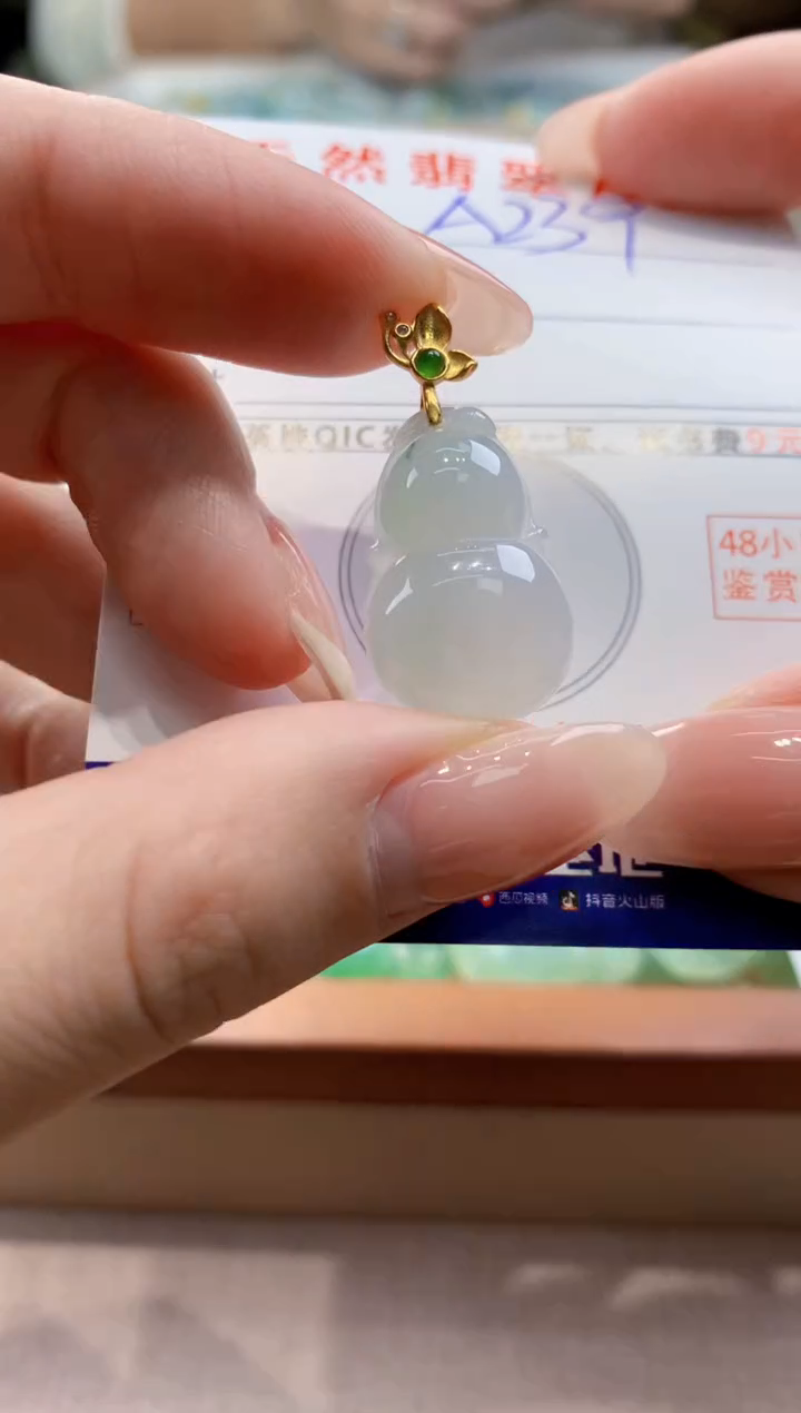 颈饰未镶嵌翡翠天然翡翠挂件 