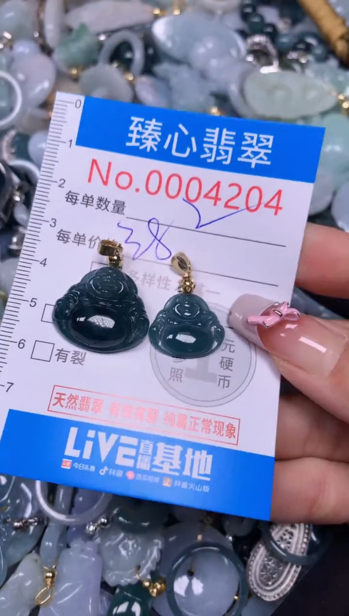 【闪购商品】翡翠颈饰未镶嵌含绳0004204