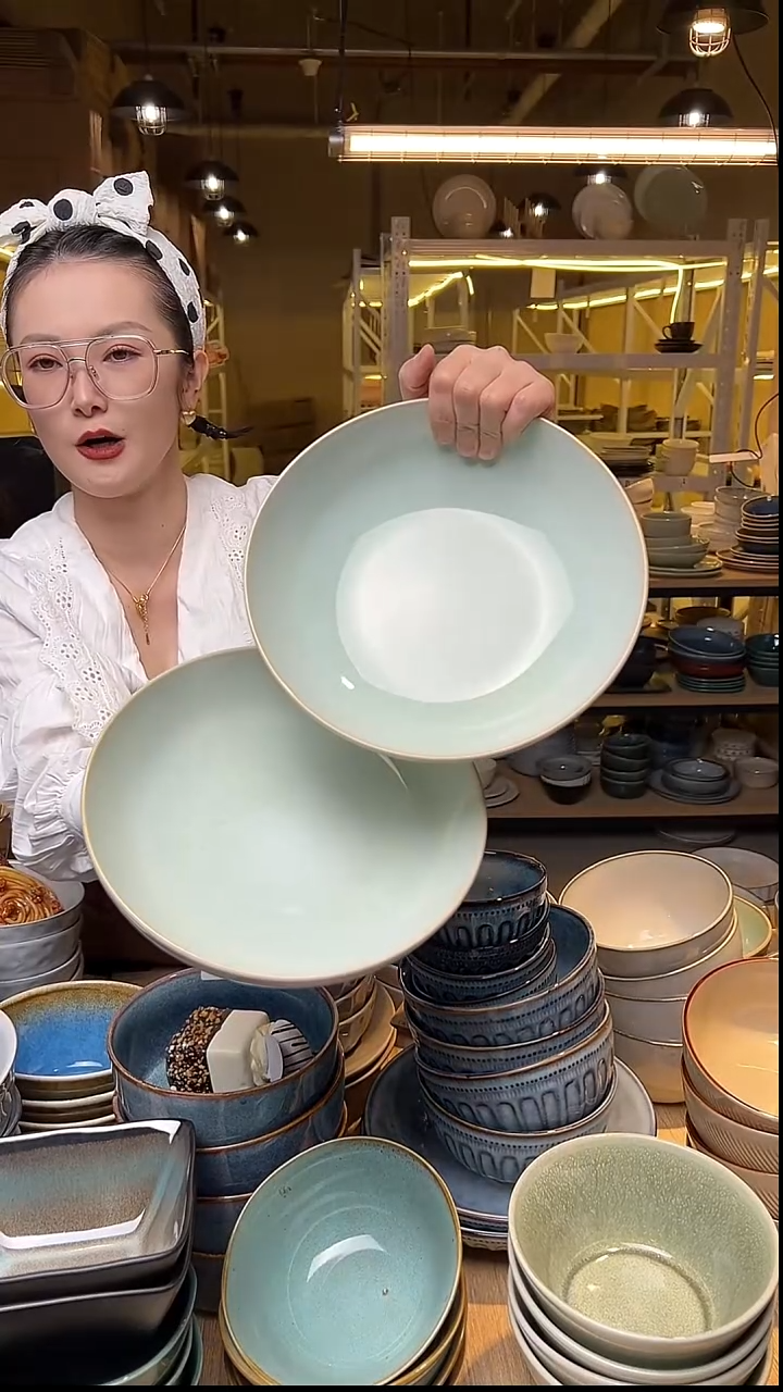 瓷171外贸尾货窑变釉下彩默认瑕疵