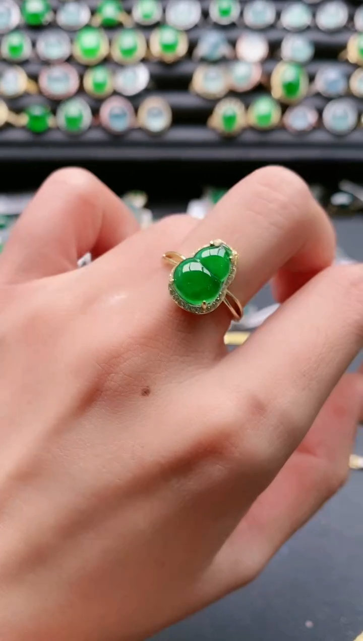 【闪购商品】翡翠戒指银S925镶嵌111111