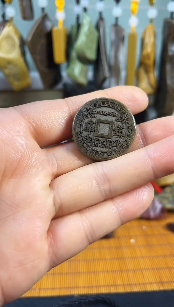 原石雕刻 默认打孔穿绳55