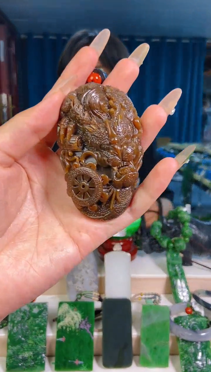 和田玉未镶嵌挂件1