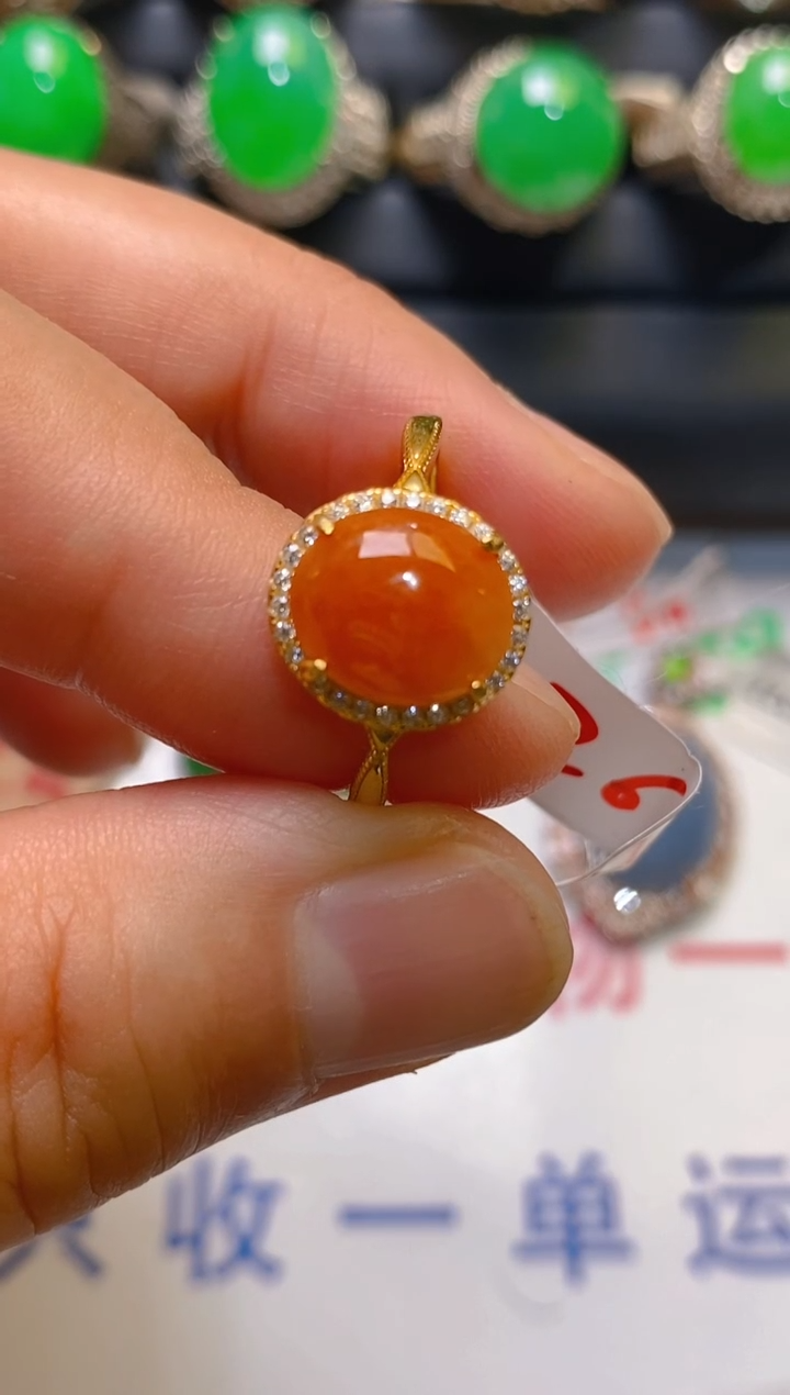 【闪购商品】翡翠耳饰银S925镶嵌天然A货翡翠1