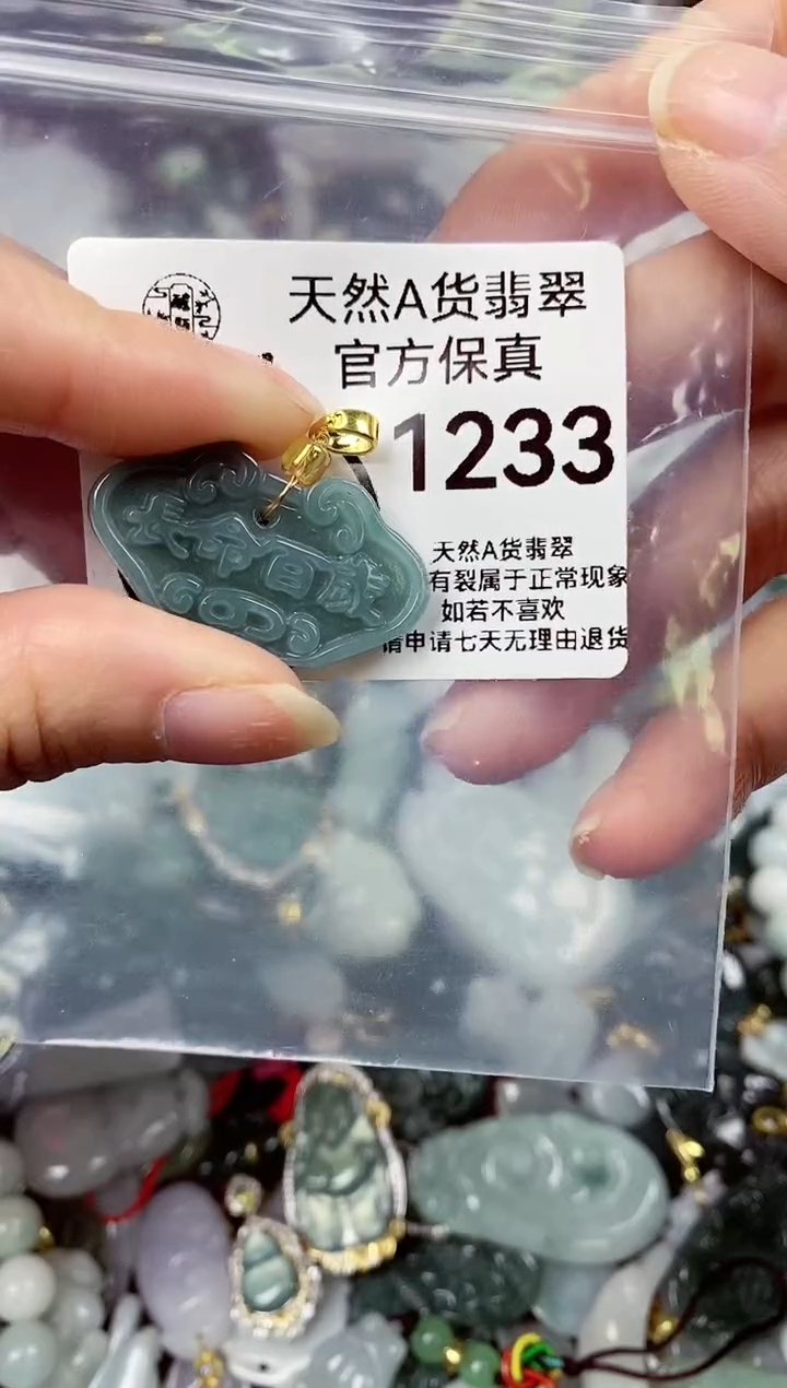 【闪购商品】翡翠颈饰未镶嵌天然A货翡翠1233