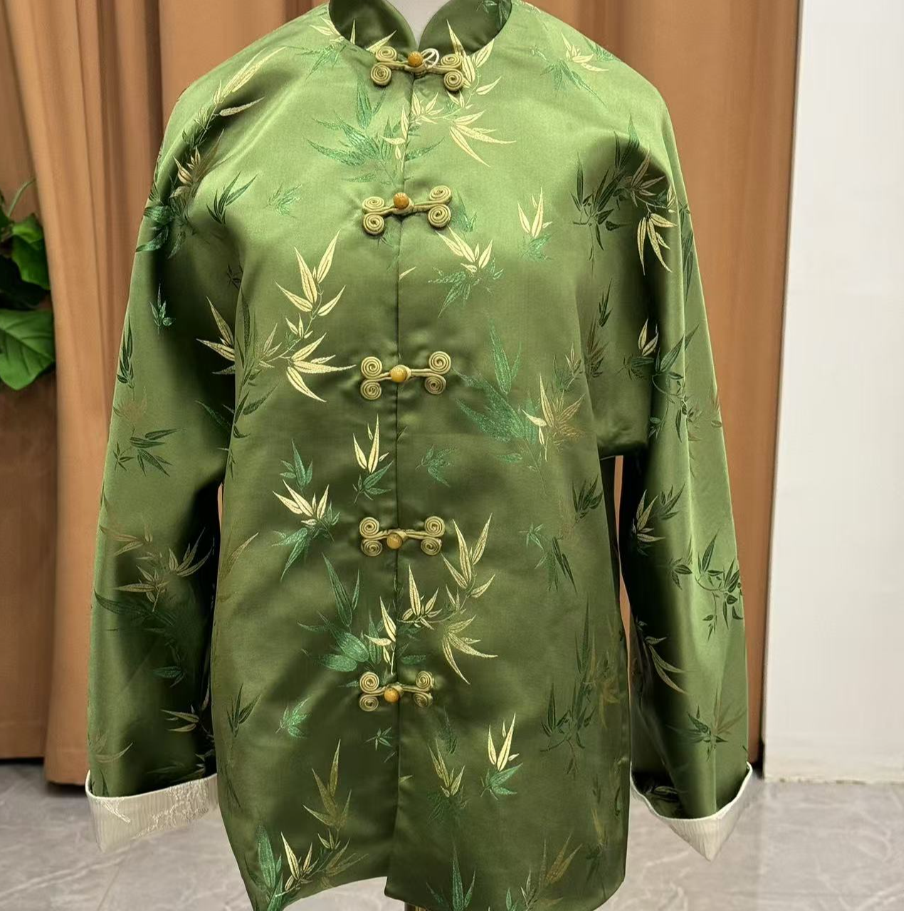 Y【美锦家】新中式国风女款秋冬立领中襟外套221911