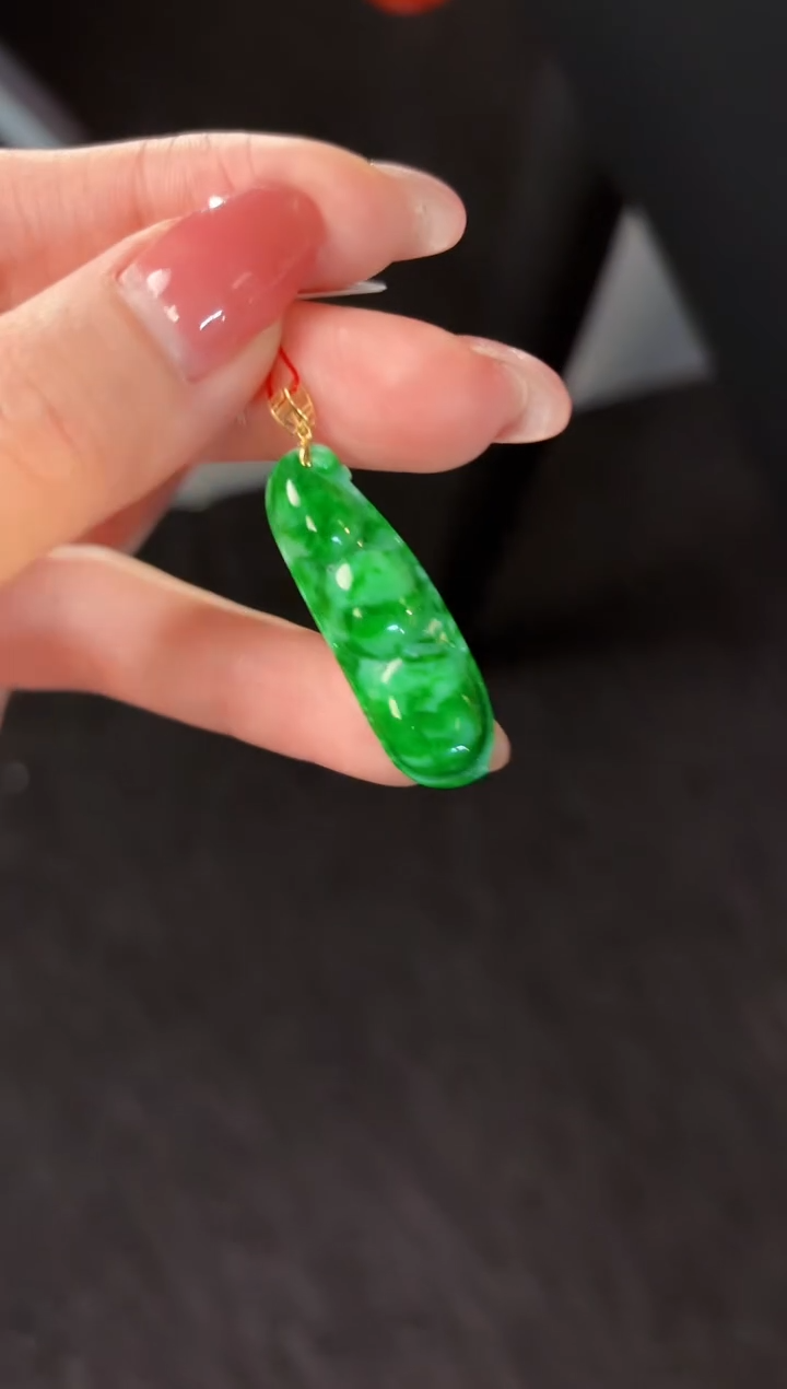 【闪购商品】翡翠颈饰18K金镶嵌缅料A货/支持复检/一件