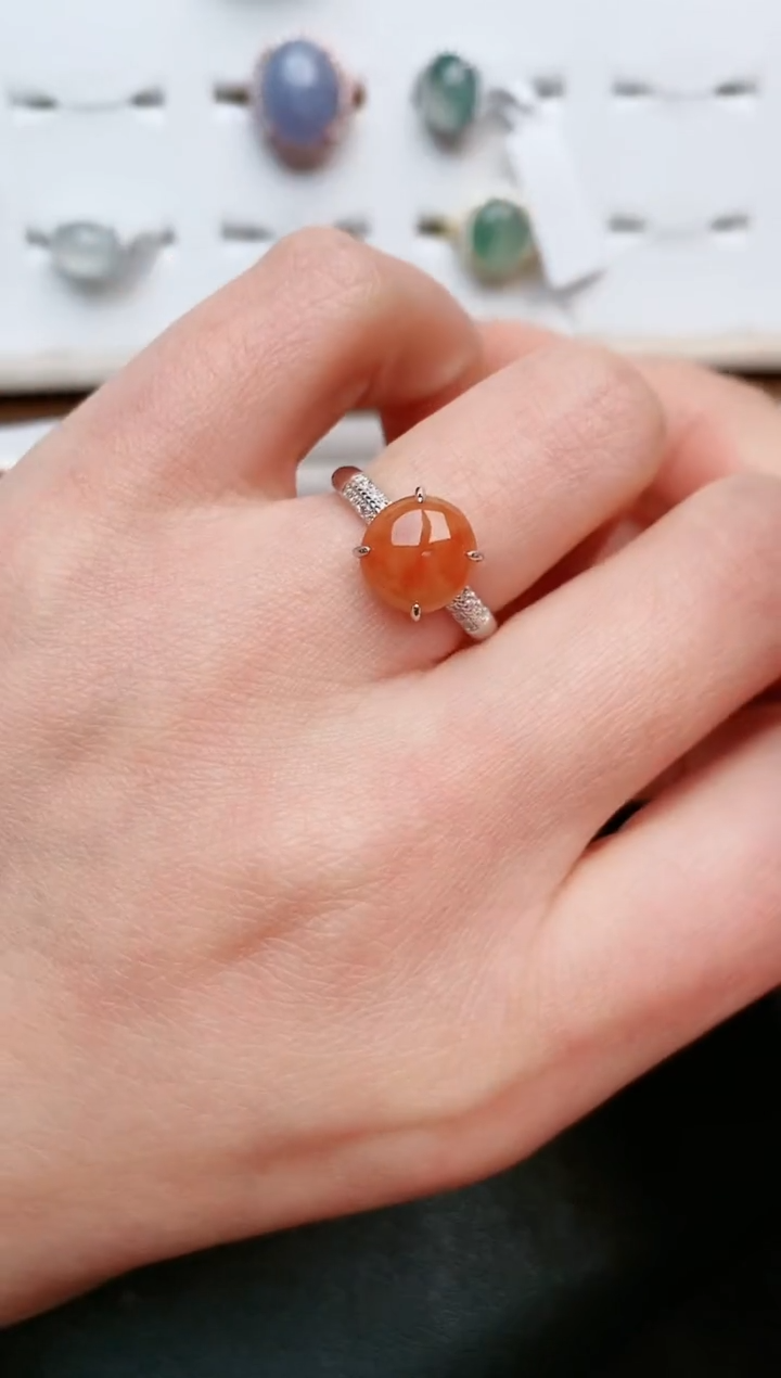 【闪购商品】翡翠戒指银S925镶嵌....