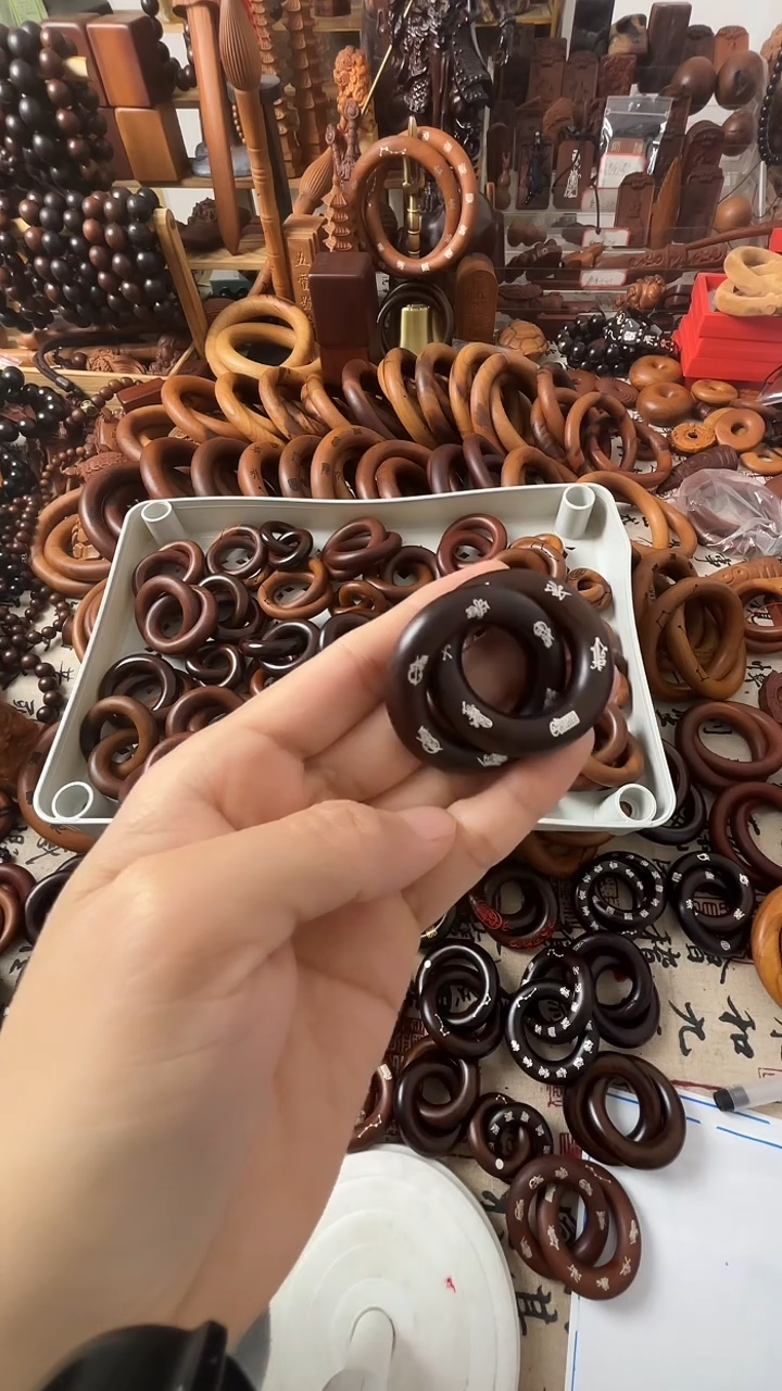 枣木乾坤圈枣木玉化25圈一物一拍