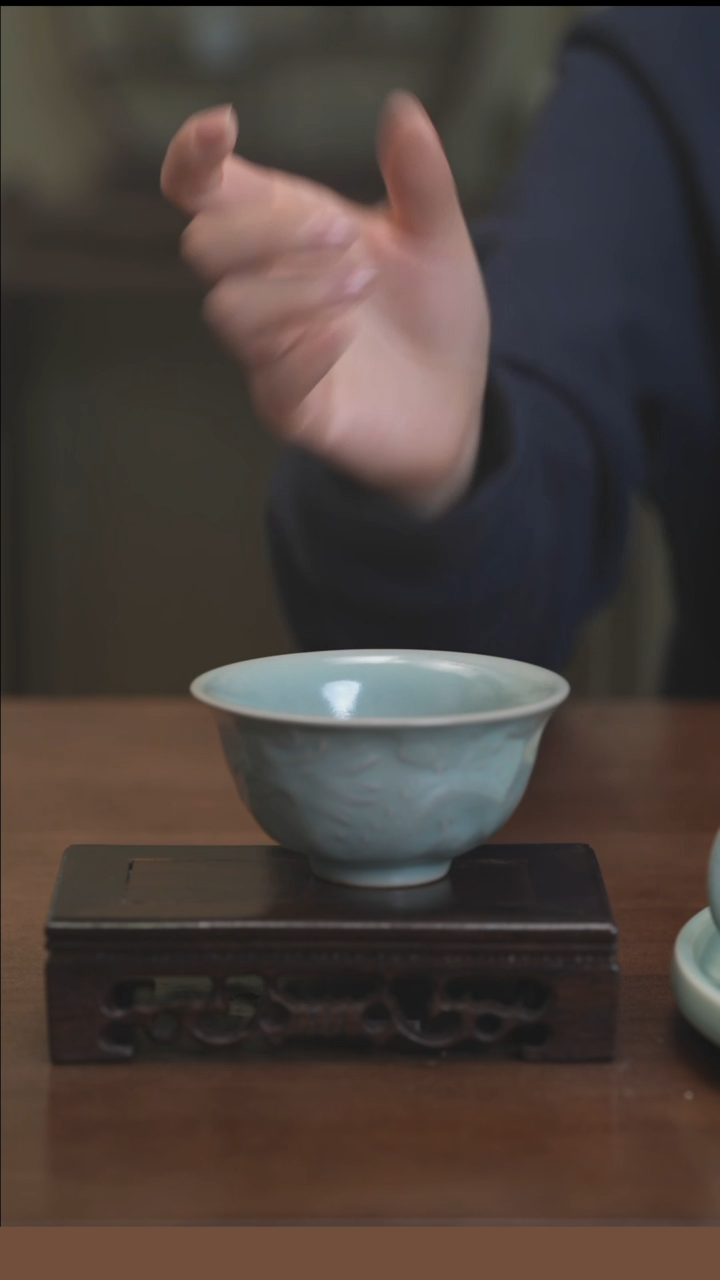 【闪购商品】清凉寺原产地仿古釉手工汝瓷龙碗小碗