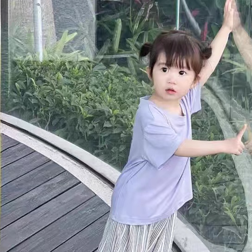 XY   2025时尚百搭葵花儿童健齿牙膏T恤  9268