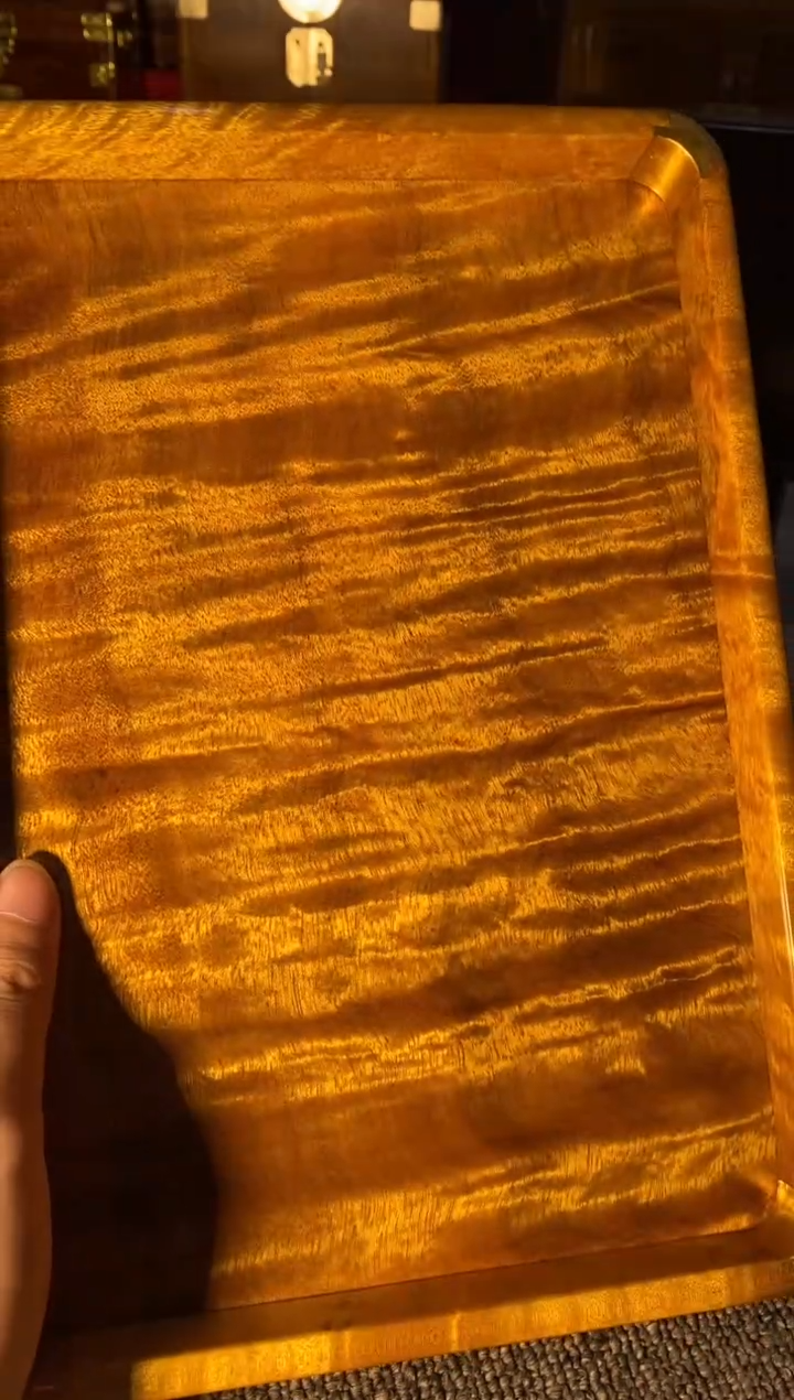 【闪购商品】金丝楠木艺金絲楠文承盤F5