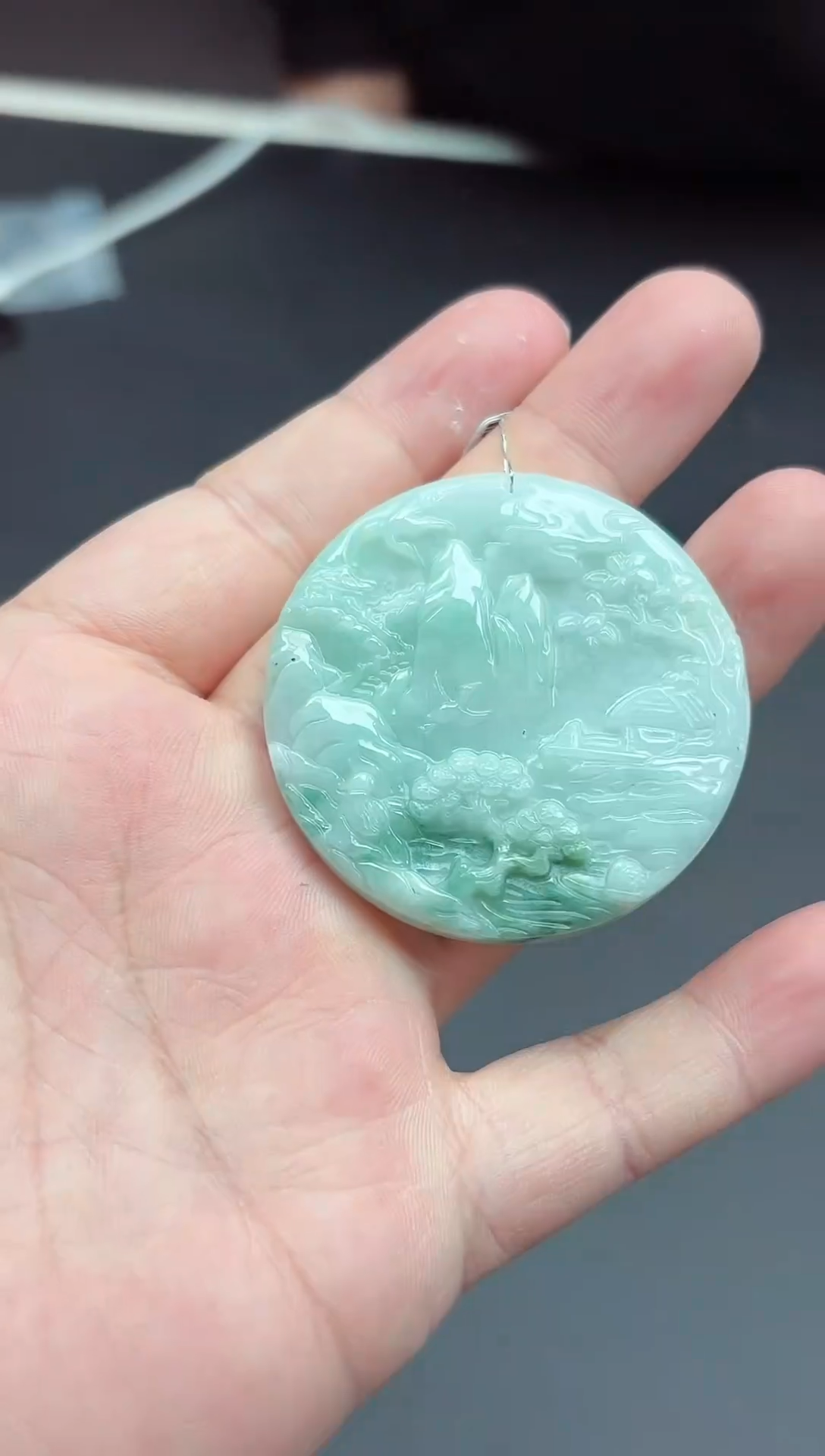 颈饰未镶嵌翡翠天然A货翡翠