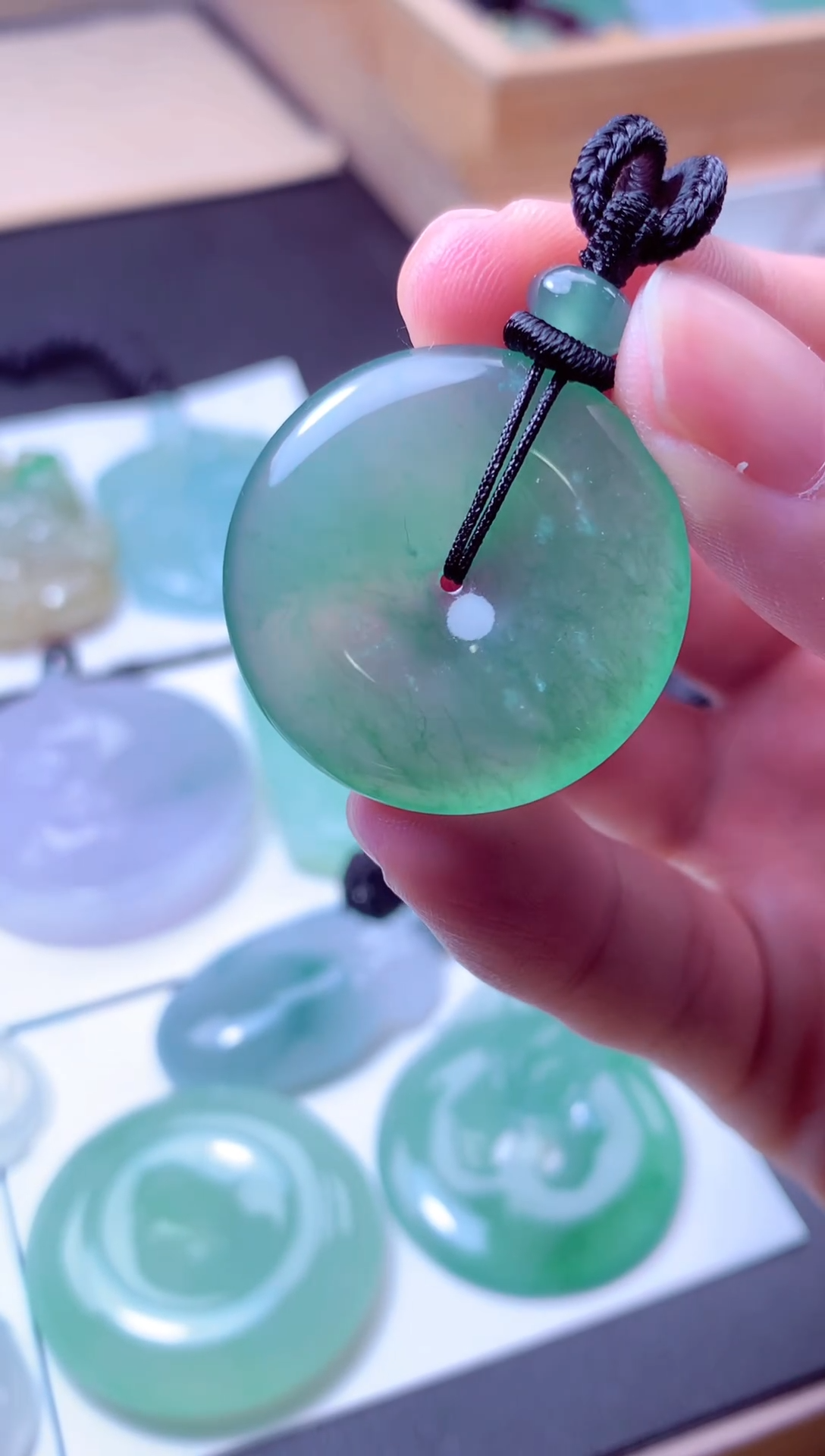 颈饰未镶嵌翡翠天然A货翡翠