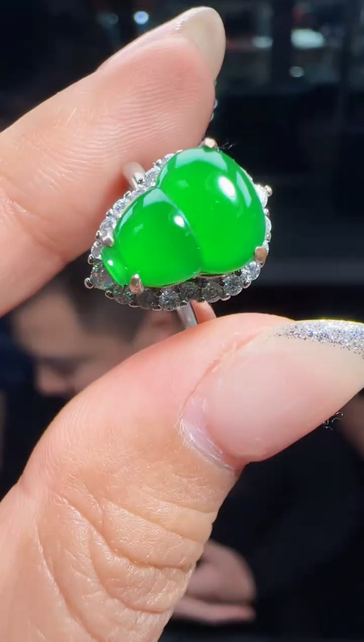 未镶嵌定制翡翠翡翠戒指4