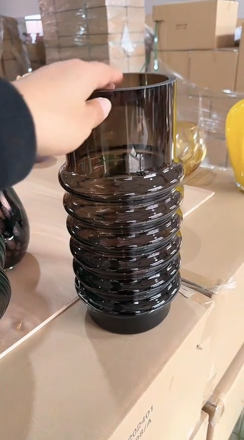 【闪购商品】玻璃咖色圈圈