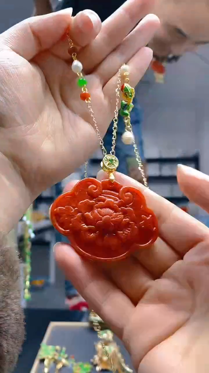 【闪购商品】翡翠耳饰合金0321翡翠锁骨链