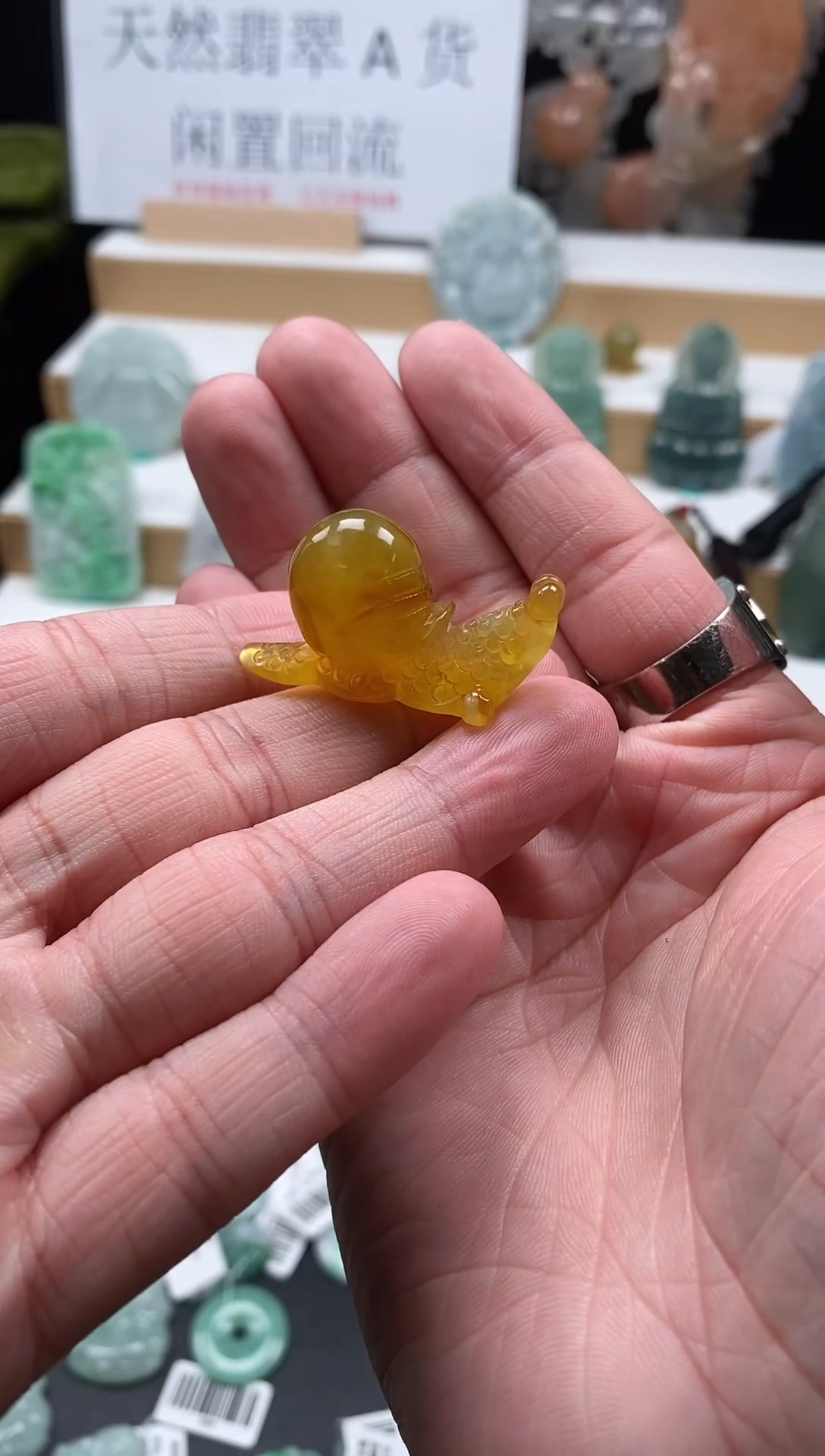 【闪购商品】岫玉摆件合金98蜗牛