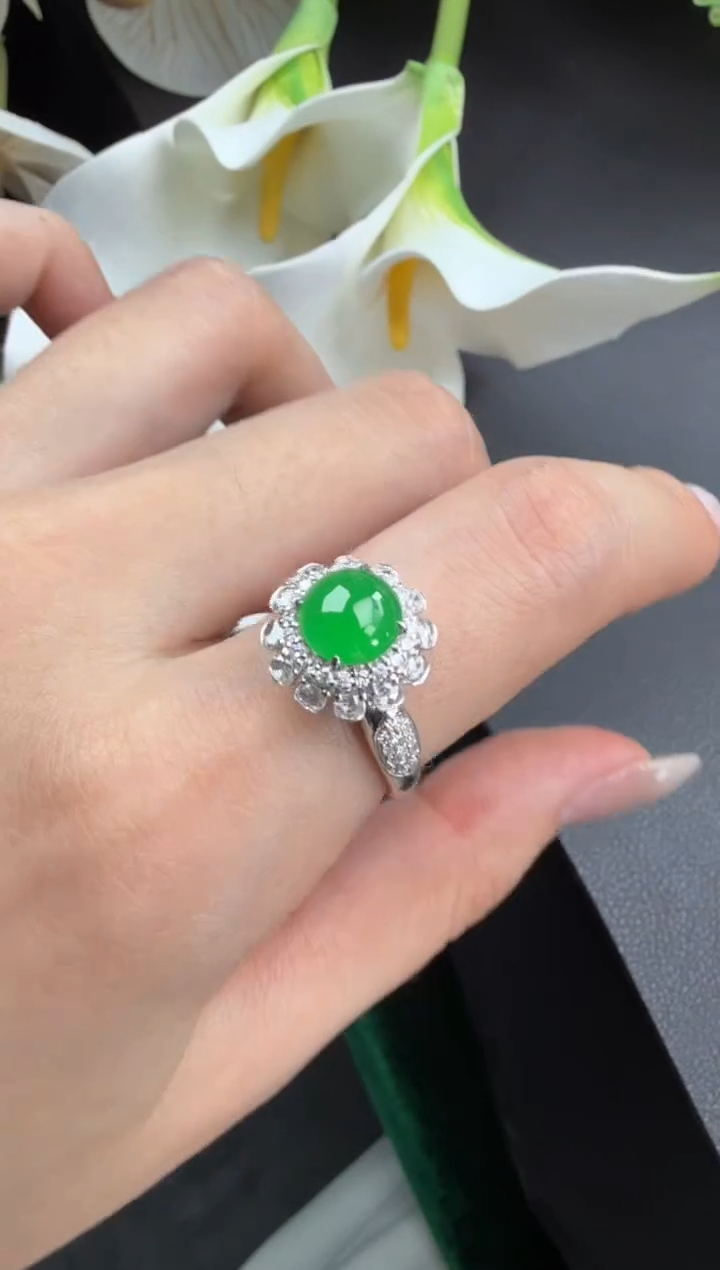 未镶嵌戒指翡翠翡翠戒指