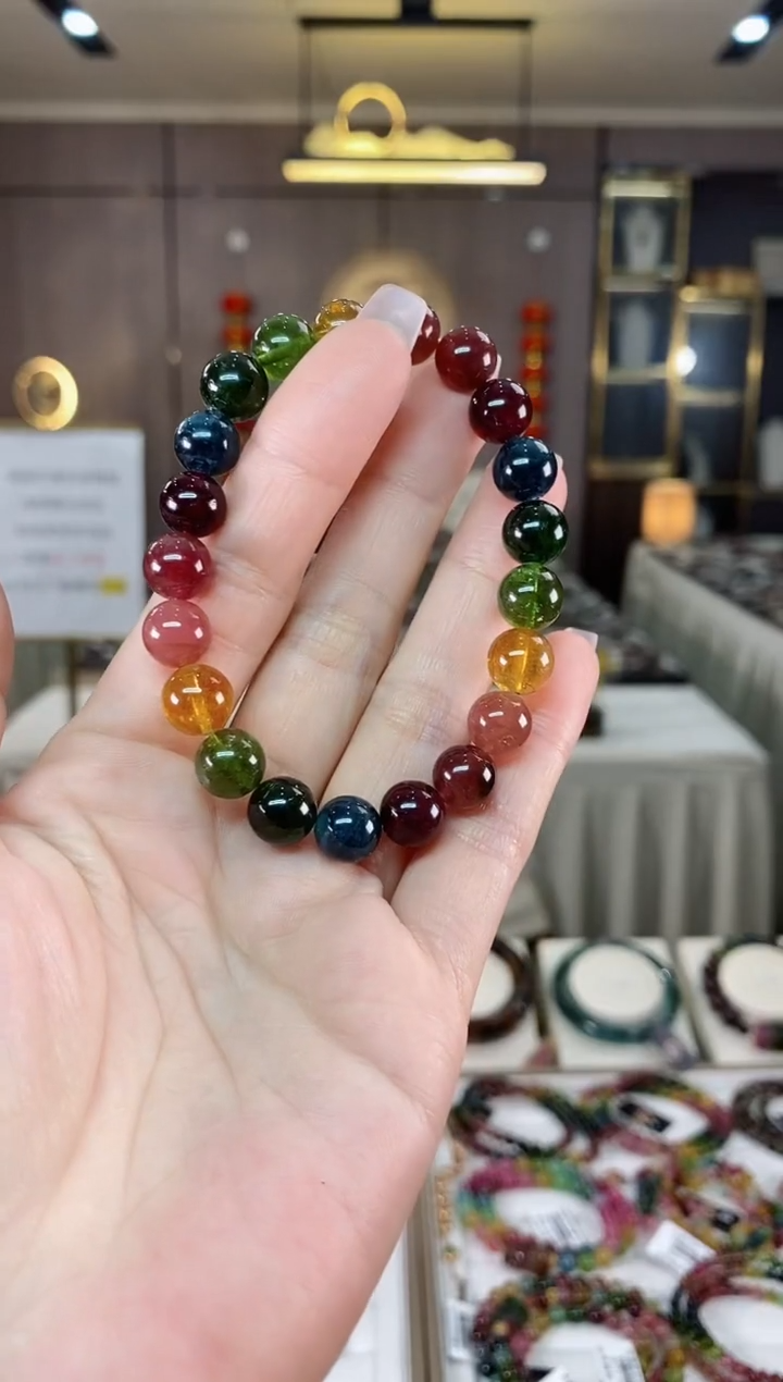 【闪购商品】碧玺单圈手串9mm+未镶嵌（多样性发一条）hon 