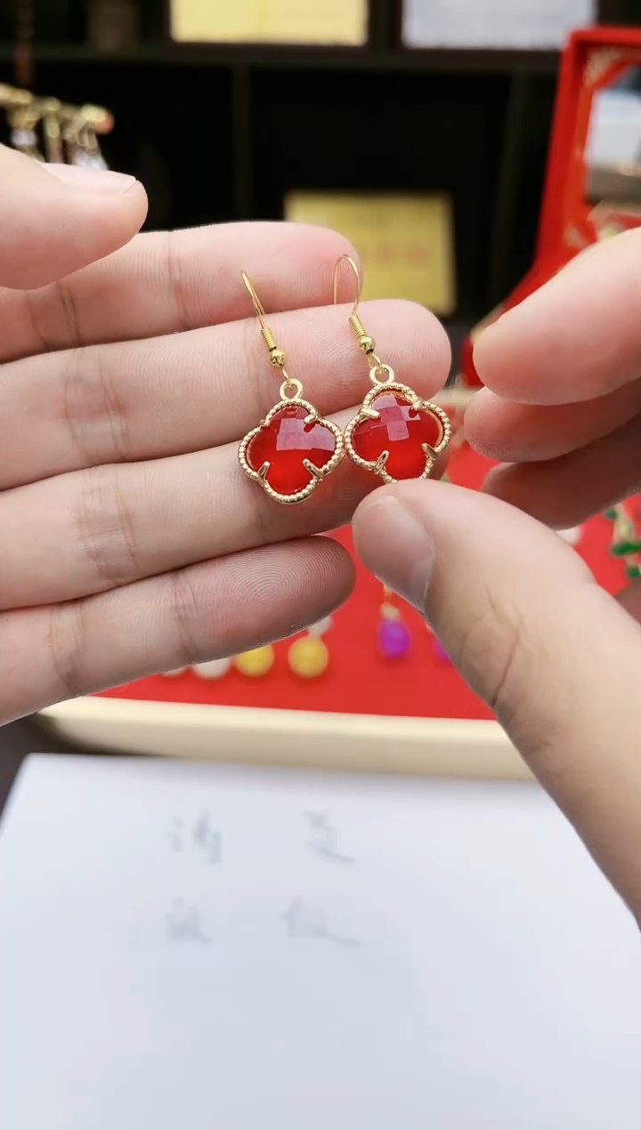 【闪购商品】水晶耳饰银S925镶嵌53900