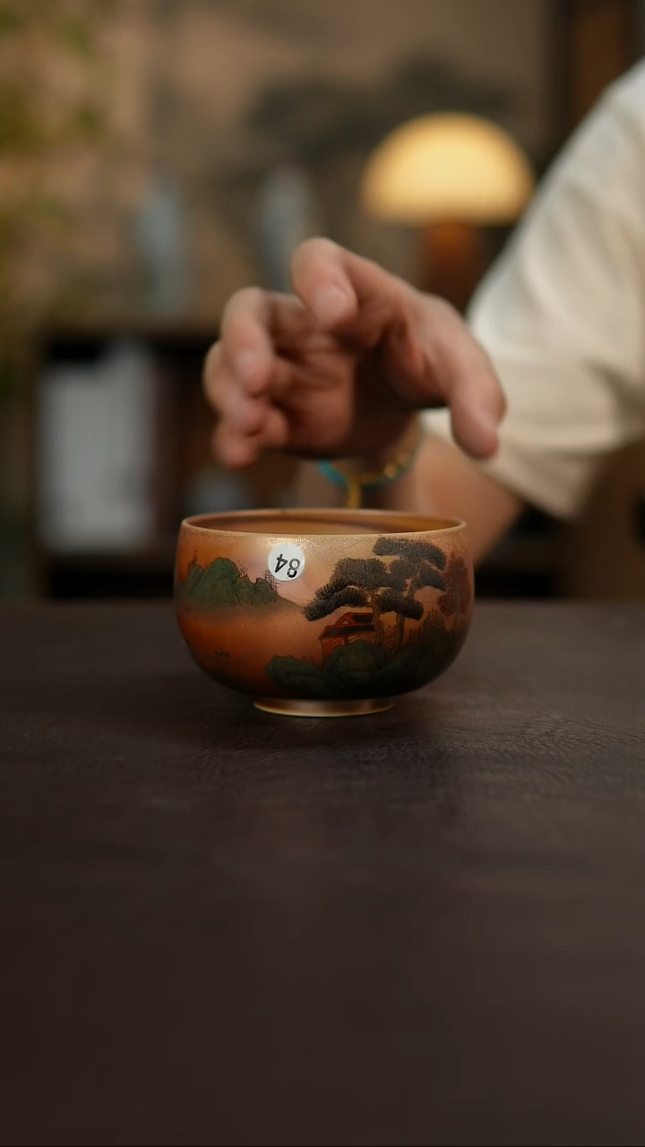 杯景德镇陶瓷杯碗柴烧多人