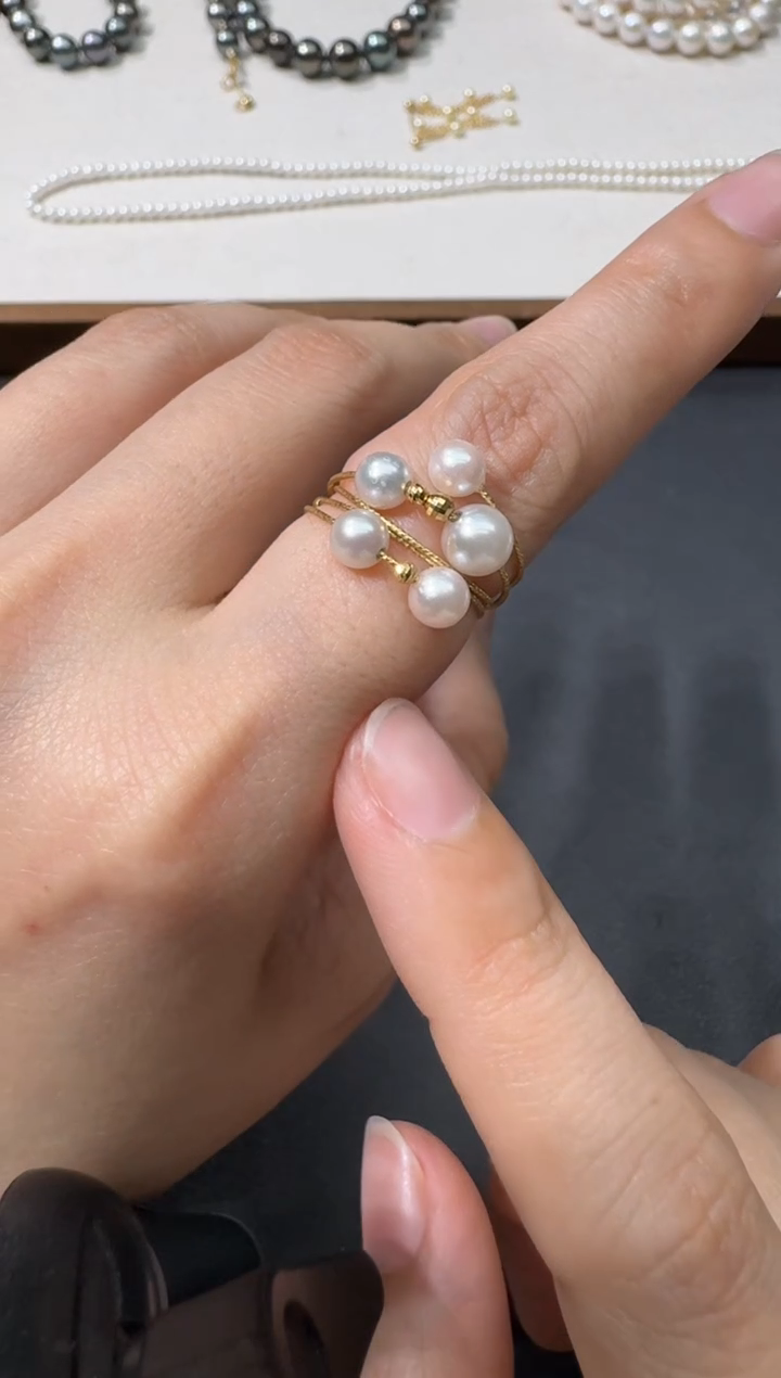 【闪购商品】海水珍珠戒指18K金镶嵌H0221-S1148-123