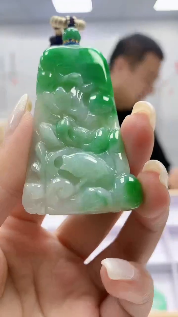 定制翡翠未镶嵌4898ms-毛货65花鸟