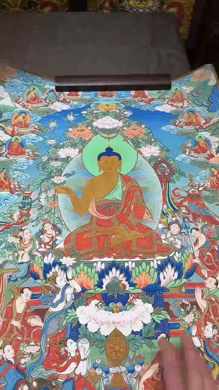 卷轴画【主播精品】高端卷轴画——唐卡AA107释迦摩尼