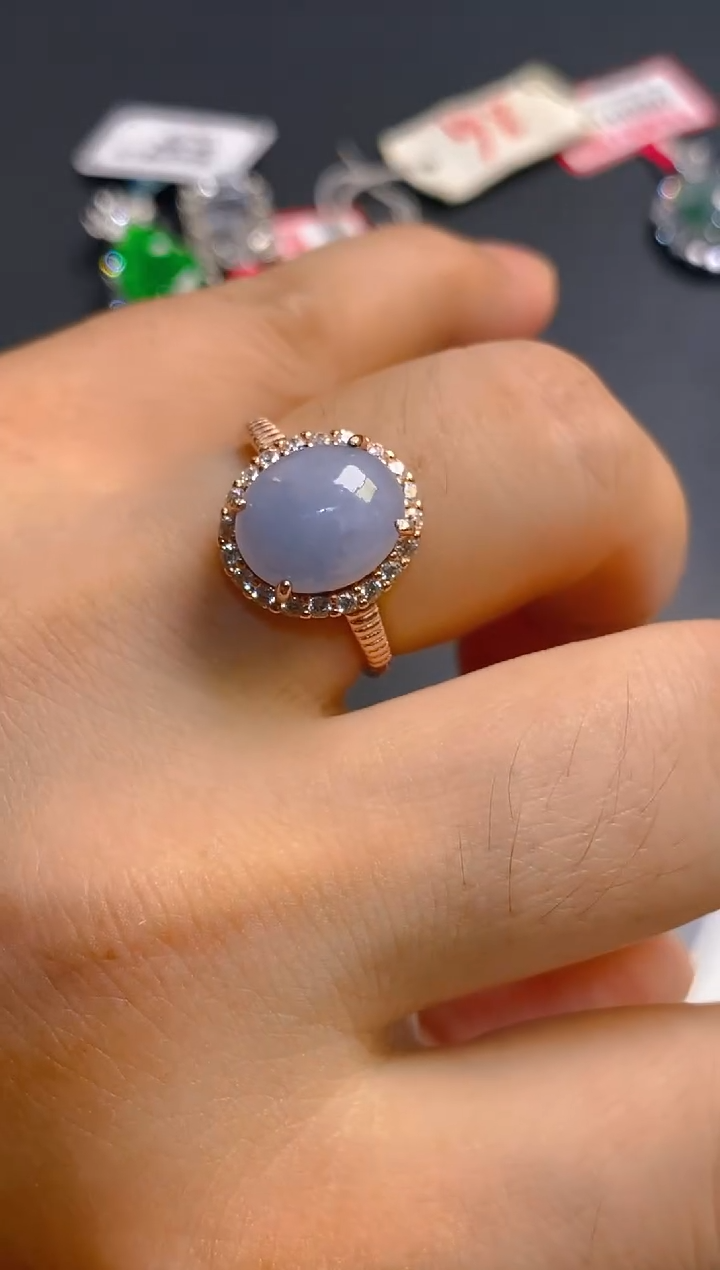 翡翠银S925镶嵌耳饰天然