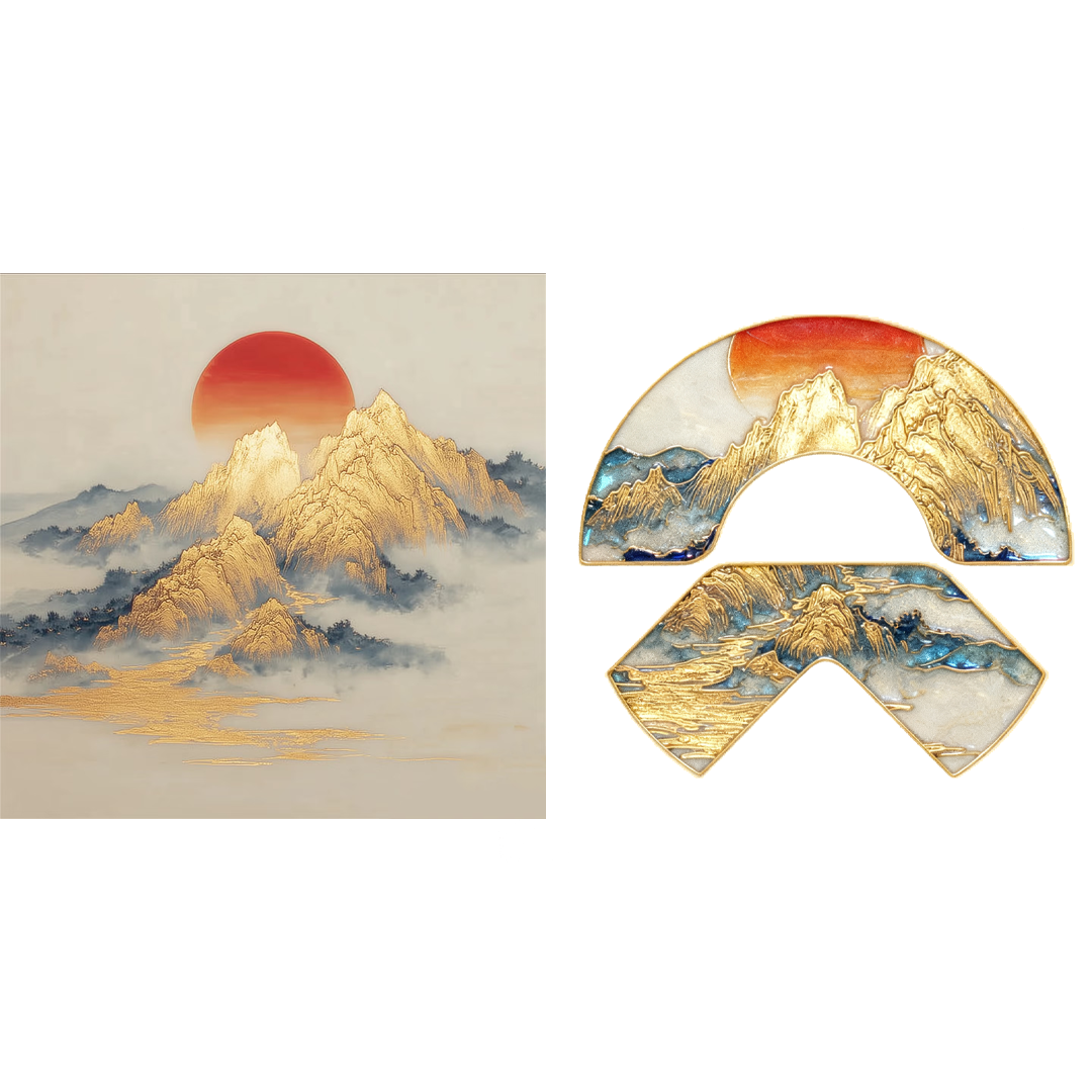 非遗掐丝珐琅车标 品牌通用定制专属链接