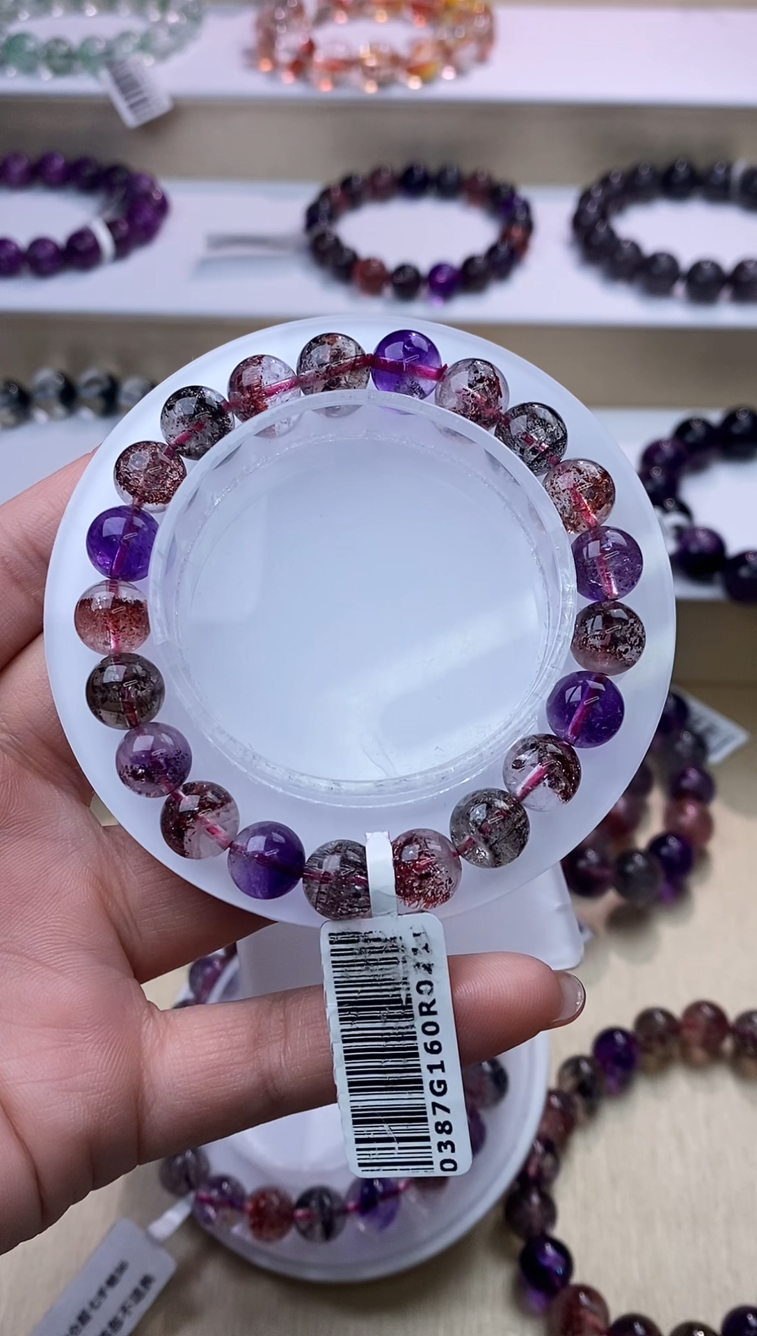 【闪购商品】水晶手链未镶嵌黑加仑超七9m+