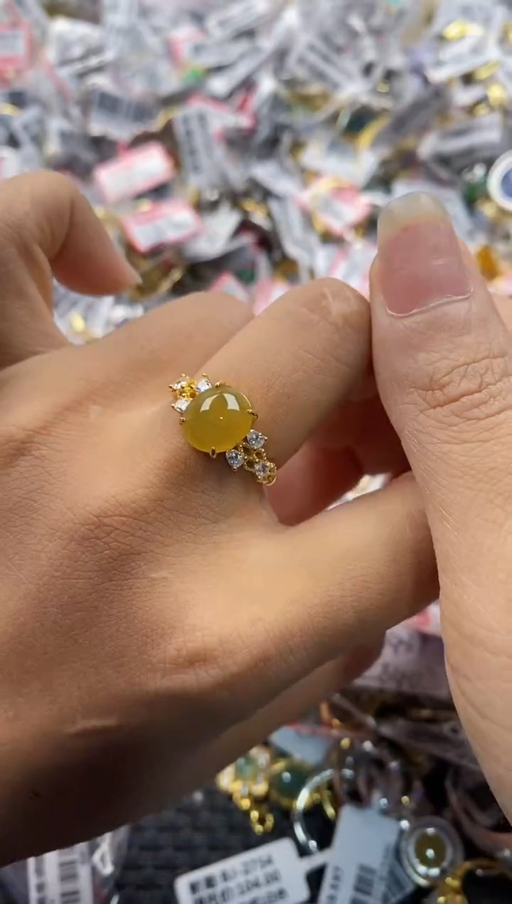银S925镶嵌戒指翡翠111111------1