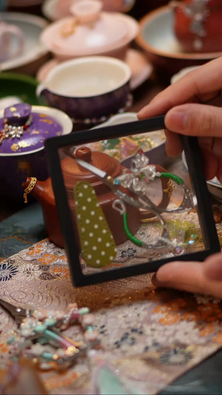 【闪购商品】摆件绿色编织蝴蝶剪刀