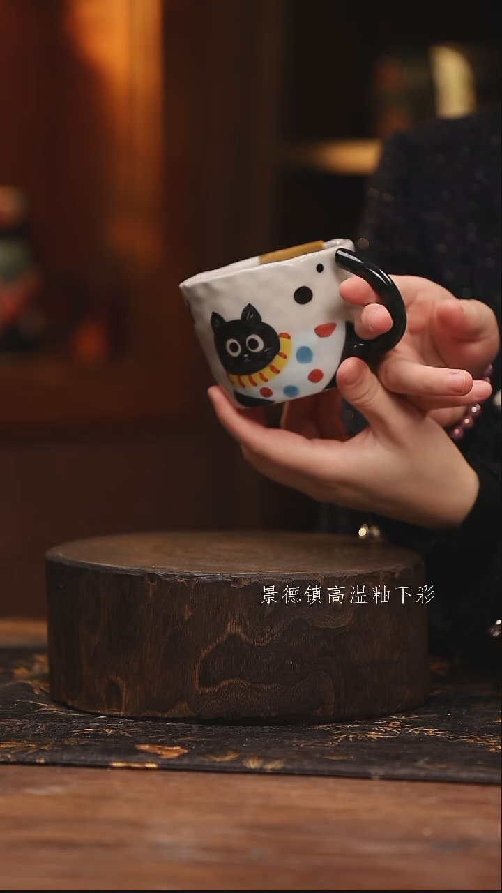 陶瓷景德镇高温釉下手绘陶瓷@L398@