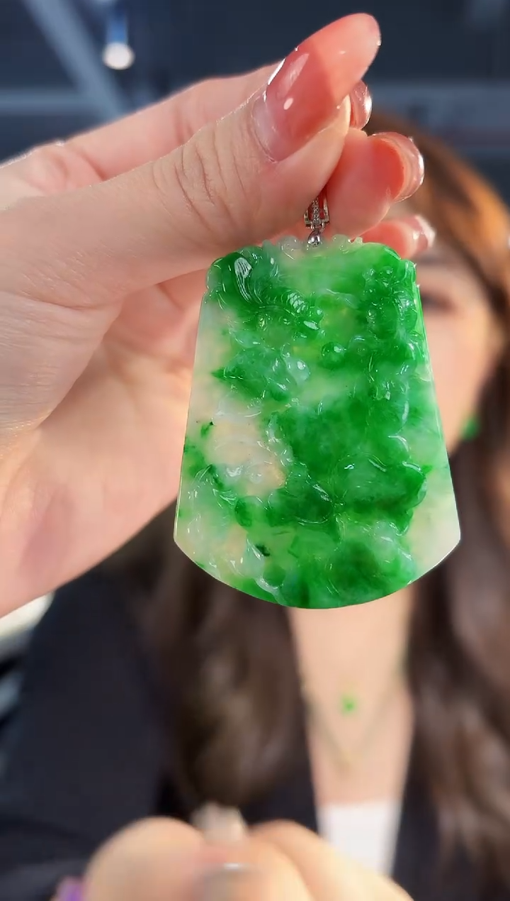 【闪购商品】翡翠颈饰18K金镶嵌缅料A货/支持复检/一件